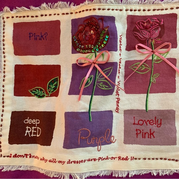 MaggiB Tote Bag Flower Appliqué NWT - Picture 2 of 8